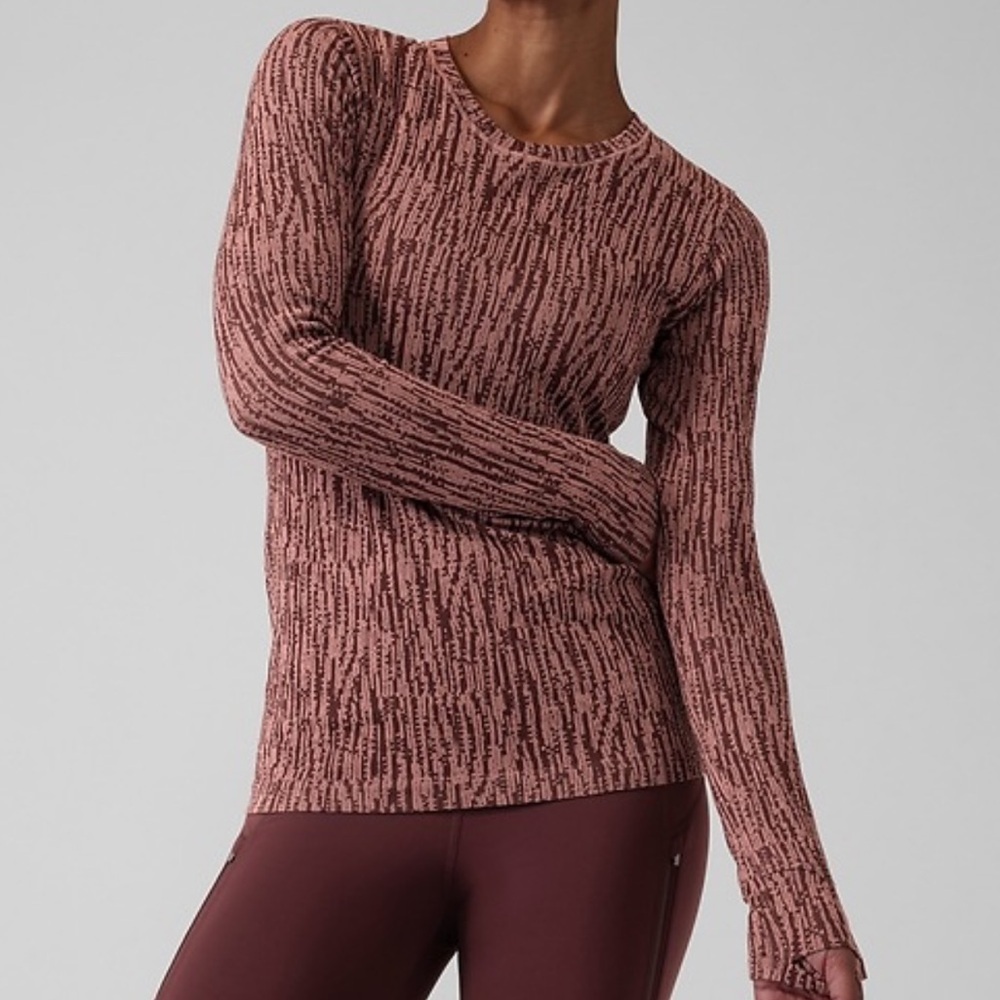 Athleta Flurry Elemental Top Snowscape Palermo Pink